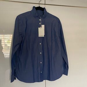 J. Crew Jules Classic Fit Ruffle Collar Shirt